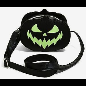 Glow in the dark pumpkin crossbody bag